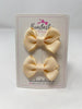 2 Inch Flat Bows Style 2 - Nude - 2 Pack