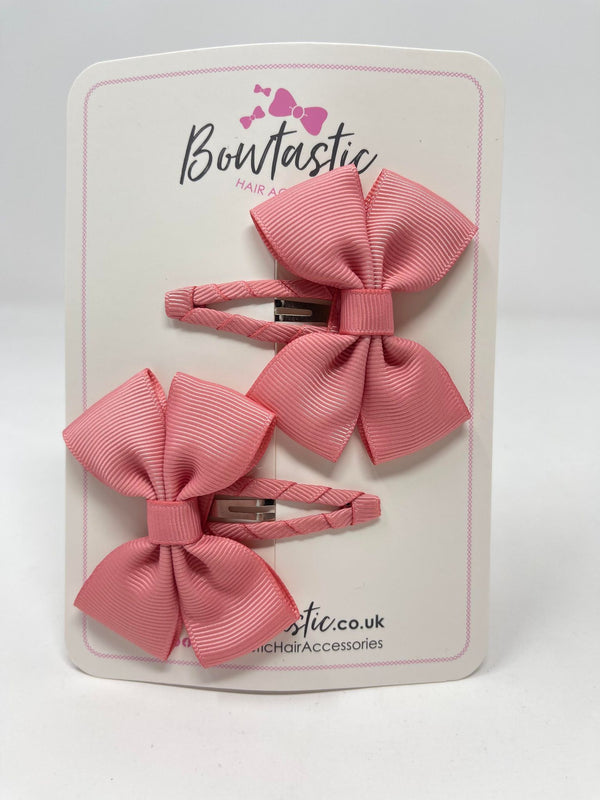2.5 Inch Butterfly Snap Clips - Dusty Rose - 2 Pack