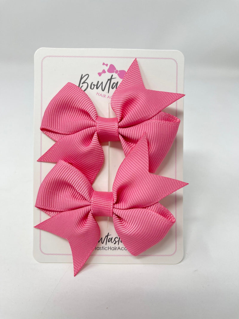 2.5 Inch Flat Bow Style 2 - Fantasy Rose - 2 Pack