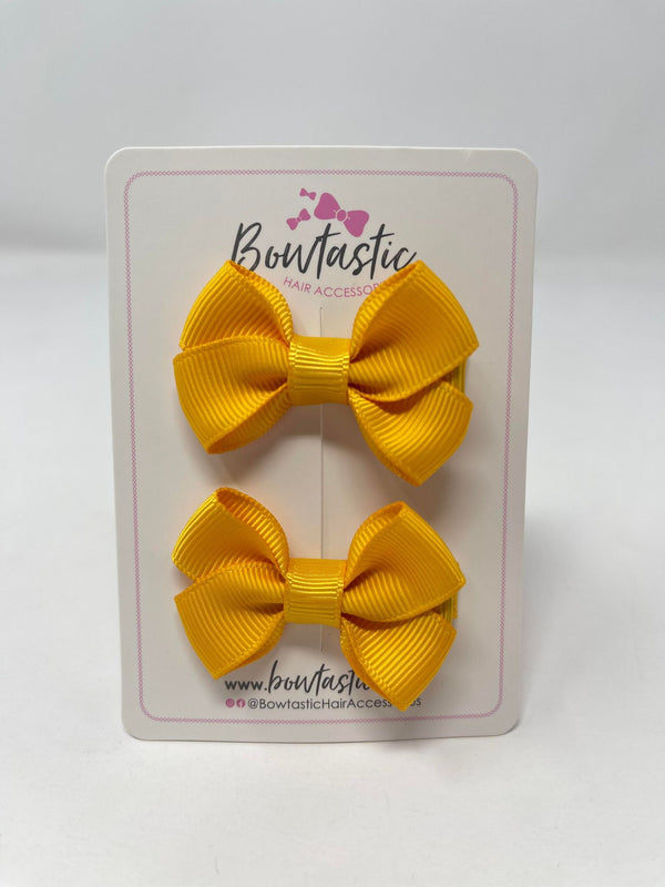 2 Inch Flat Bows Style 2 - Dandelion - 2 Pack