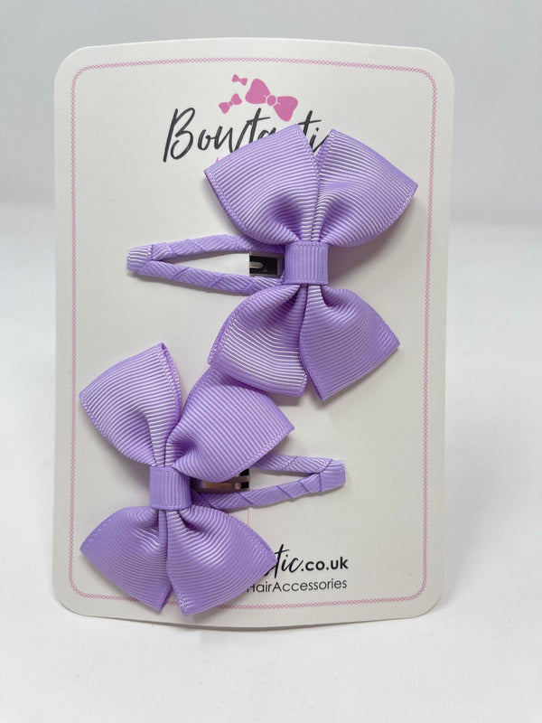 2.5 Inch Butterfly Snap Clips - Light Orchid - 2 Pack