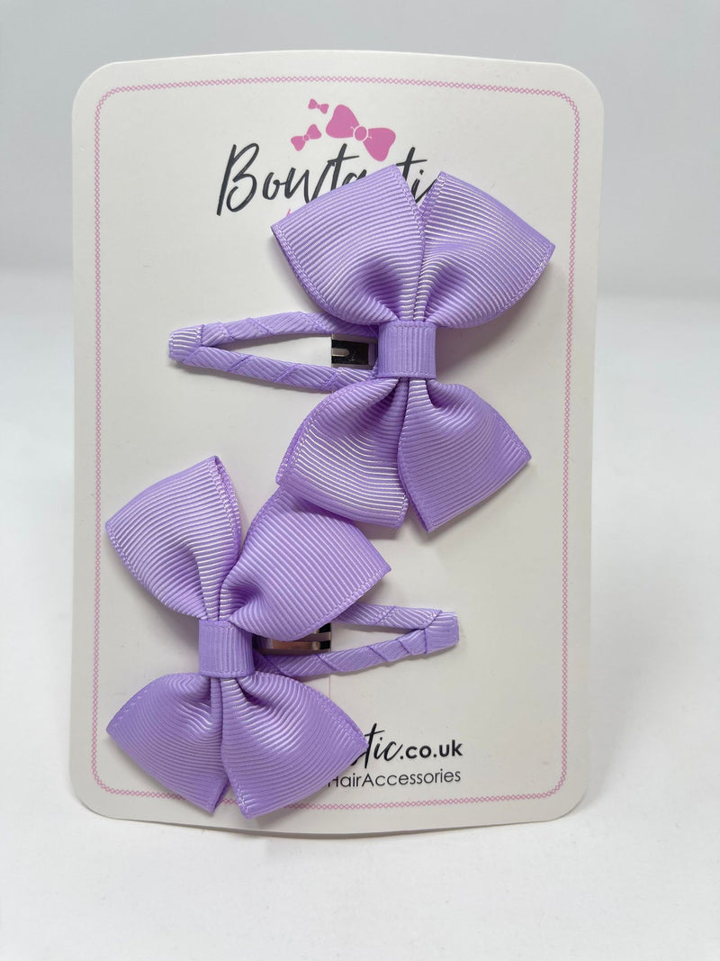 2.5 Inch Butterfly Snap Clips - Light Orchid - 2 Pack