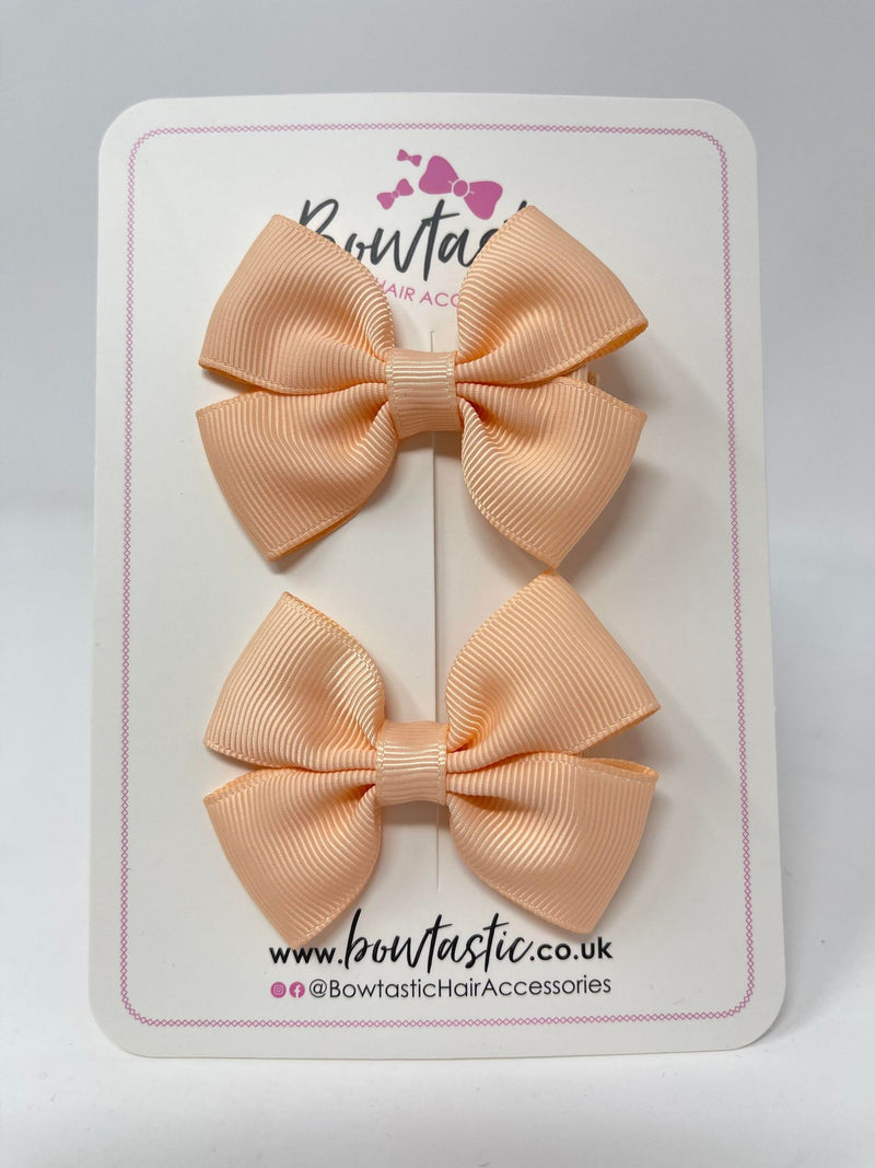 2.5 Inch Butterfly Bows - Petal Peach - 2 Pack