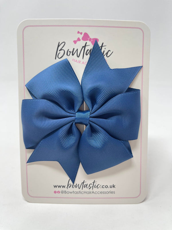4 Inch Pinwheel Bow - Light Navy