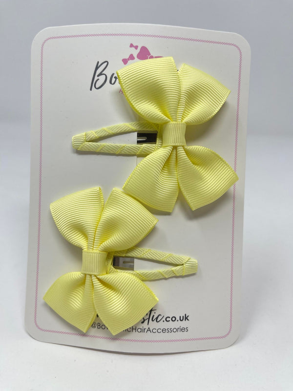 2.5 Inch Butterfly Snap Clips - Baby Maize - 2 Pack