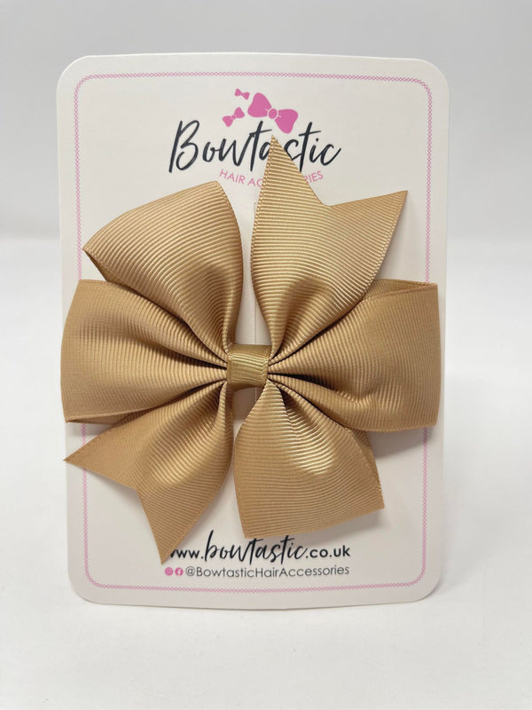 4 Inch Pinwheel Bow - Latte