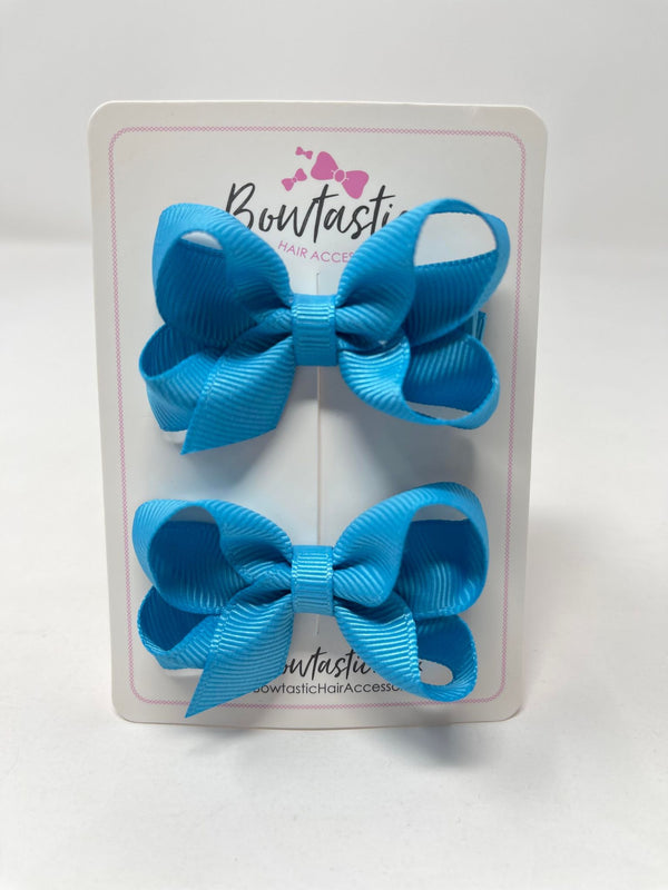2 Inch Bow - Turquoise - 2 Pack