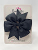 4 Inch Pinwheel Bow - Black
