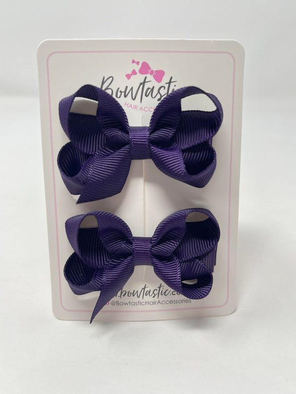 2 Inch Bow - Plum - 2 Pack