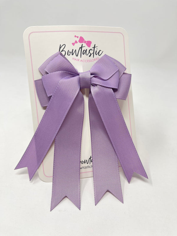 4 Inch Double Tail Bow - Light Orchid