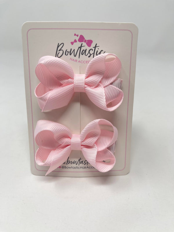 2 Inch Bow - Powder Pink - 2 Pack
