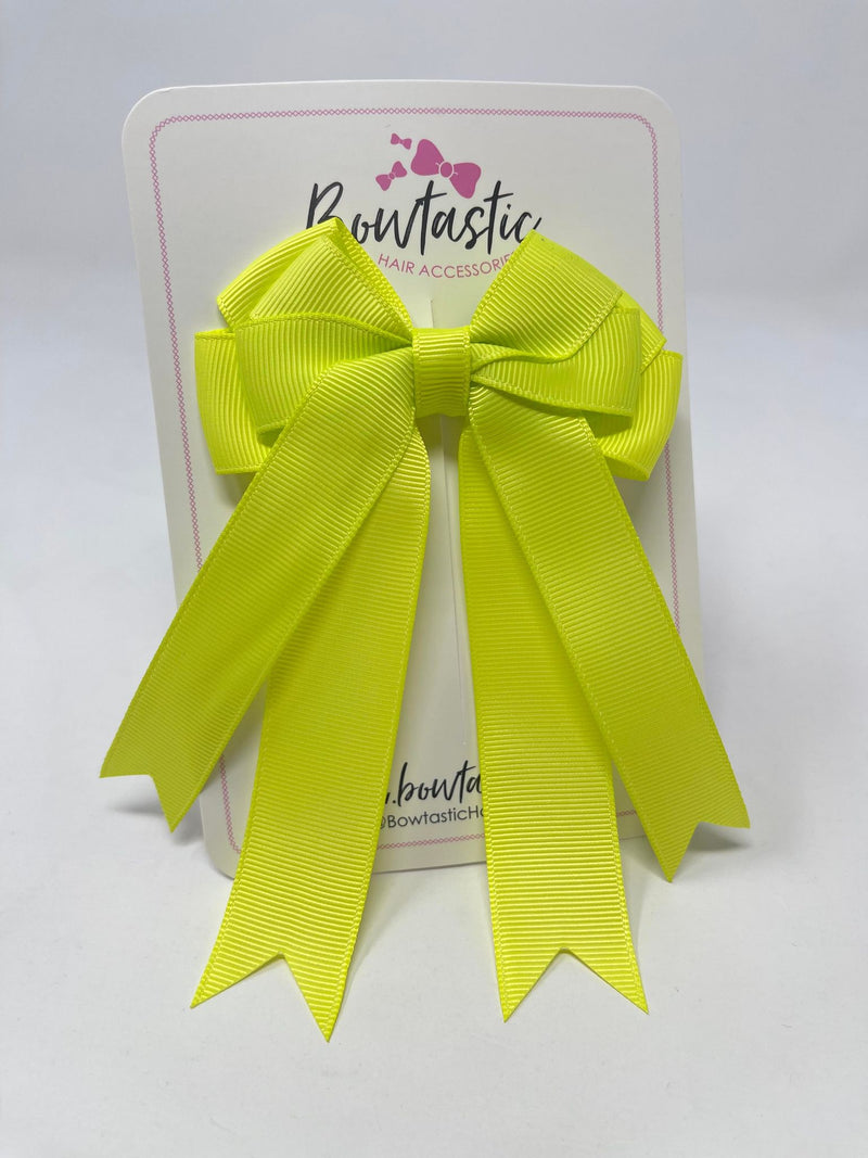 4 Inch Double Tail Bow - Pineapple