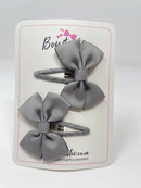 2.5 Inch Butterfly Snap Clips - Silver - 2 Pack