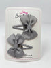 2.5 Inch Butterfly Snap Clips - Silver - 2 Pack