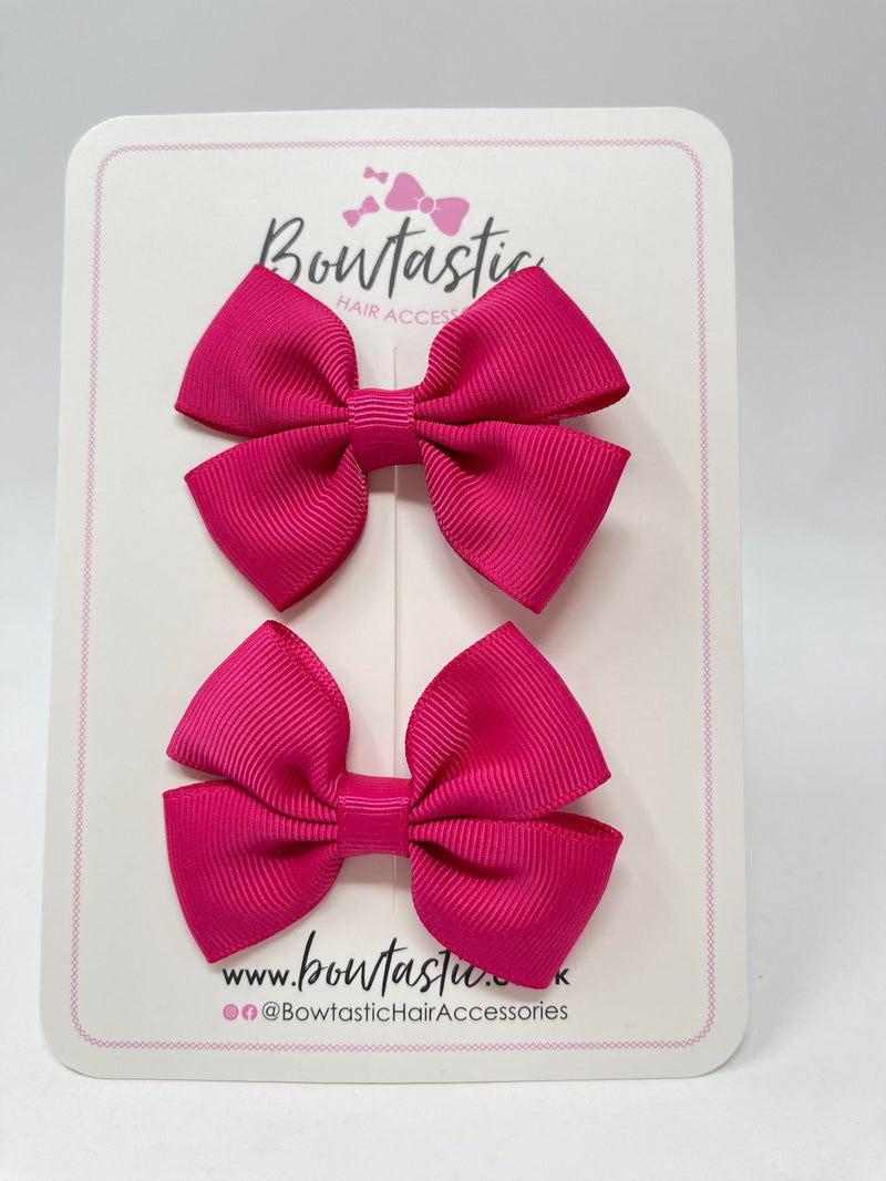 2.5 Inch Butterfly Bows - Azalea - 2 Pack