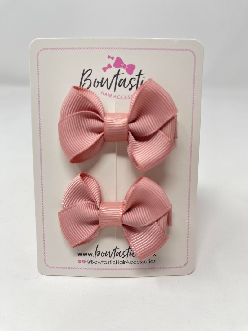 2 Inch Flat Bows Style 2 - Sweet Nectar - 2 Pack