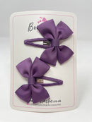 2.5 Inch Butterfly Snap Clips - Amethyst - 2 Pack