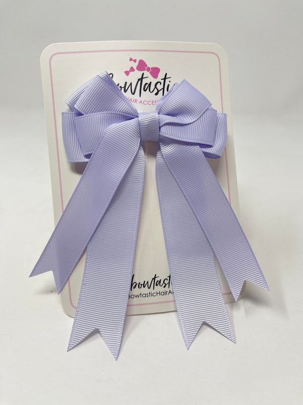 4 Inch Double Tail Bow - Lilac Mist