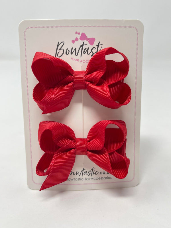 2 Inch Bow - Red - 2 Pack