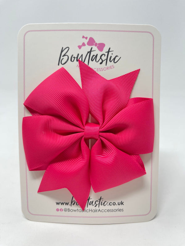 4 Inch Pinwheel Bow - Camellia Rose