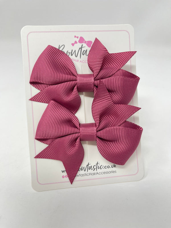 2.5 Inch Flat Bow Style 2 - Victorian Rose - 2 Pack