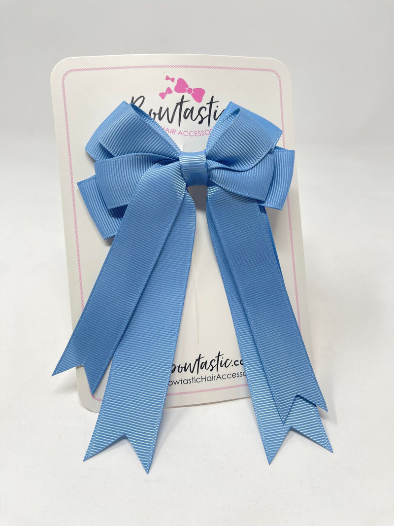 4 Inch Double Tail Bow - French Blue