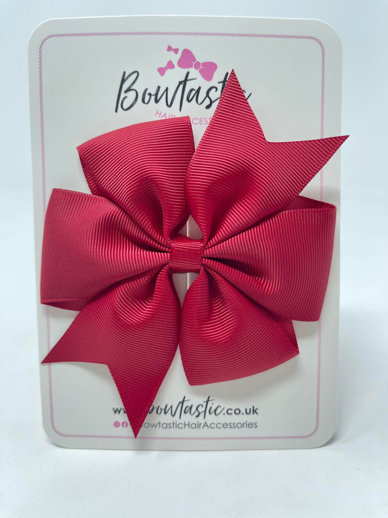 4 Inch Pinwheel Bow - Scarlet Red