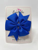 4 Inch Pinwheel Bow - Cobalt