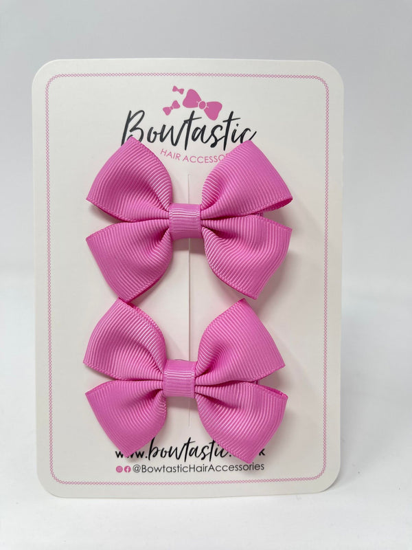 2.5 Inch Butterfly Bows - Rose Bloom - 2 Pack