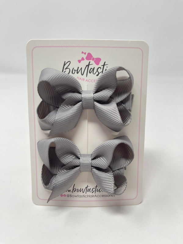 2 Inch Bow - Silver - 2 Pack