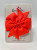 4 Inch Pinwheel Bow - Neon Orange