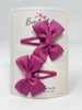 2.5 Inch Butterfly Snap Clips - Raspberry Rose - 2 Pack