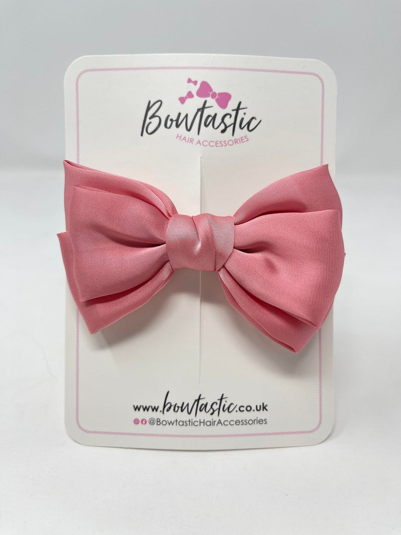 4 Inch Satin Bow - Quartz