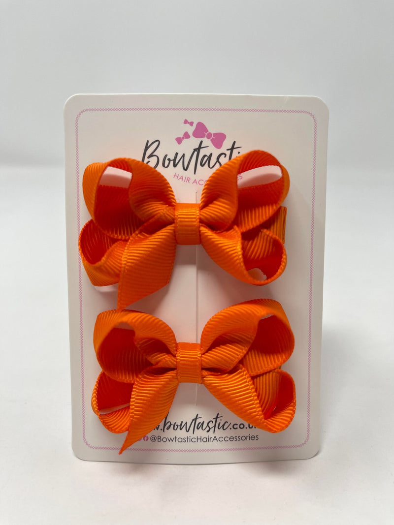 2 Inch Bow - Russet Orange - 2 Pack