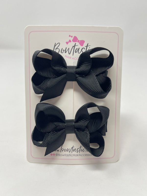 2 Inch Bow - Black - 2 Pack