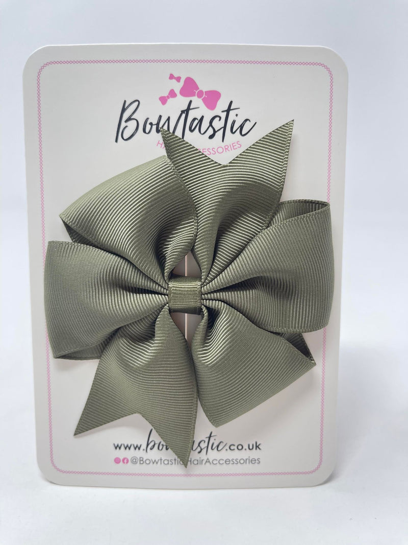 4 Inch Pinwheel Bow - Deep Sage