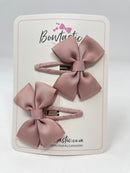 2.5 Inch Butterfly Snap Clips - Antique Mauve - 2 Pack