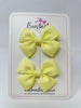 2.5 Inch Butterfly Bows - Baby Maize - 2 Pack