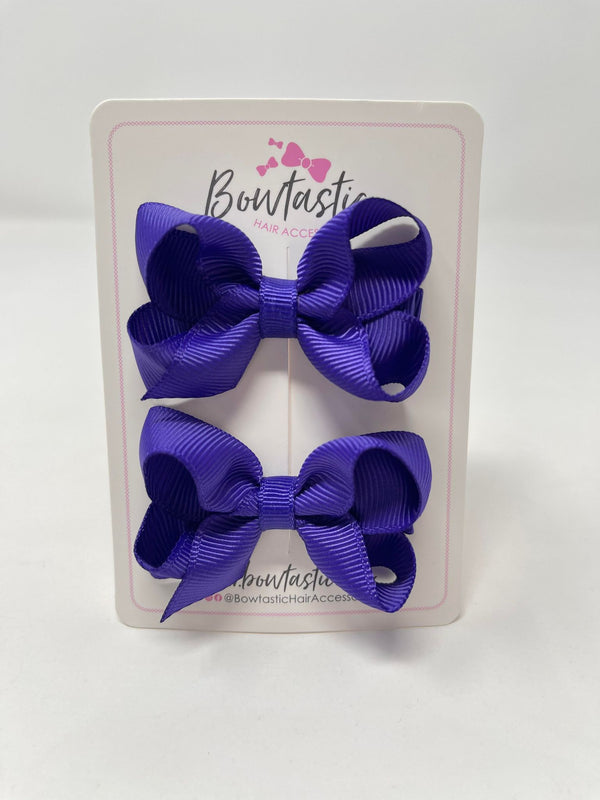 2 Inch Bow - Regal Purple - 2 Pack