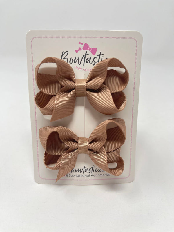 2 Inch Bow - Latte - 2 Pack