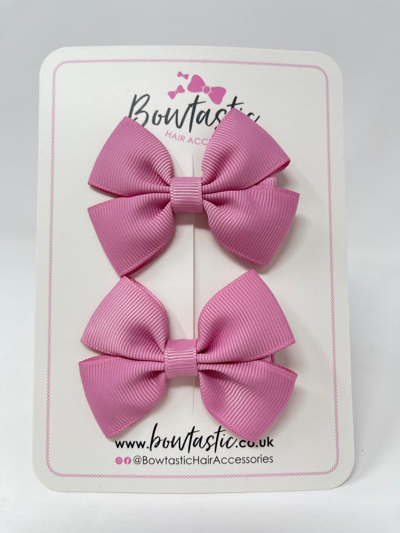 2.5 Inch Butterfly Bows - Wild Rose - 2 Pack