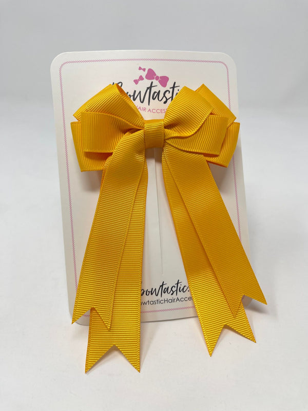 4 Inch Double Tail Bow - Yellow Gold