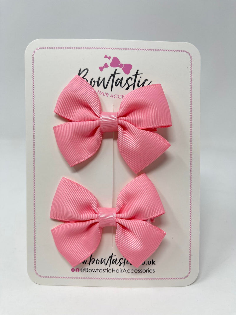 2.5 Inch Butterfly Bows - Pink - 2 Pack