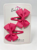 2.5 Inch Butterfly Snap Clips - Camellia Rose - 2 Pack