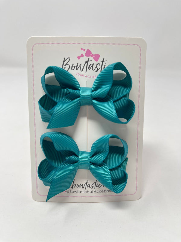2 Inch Bow - Jade Green - 2 Pack