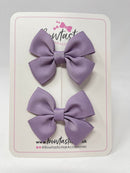 2.5 Inch Butterfly Bows - Thistle - 2 Pack