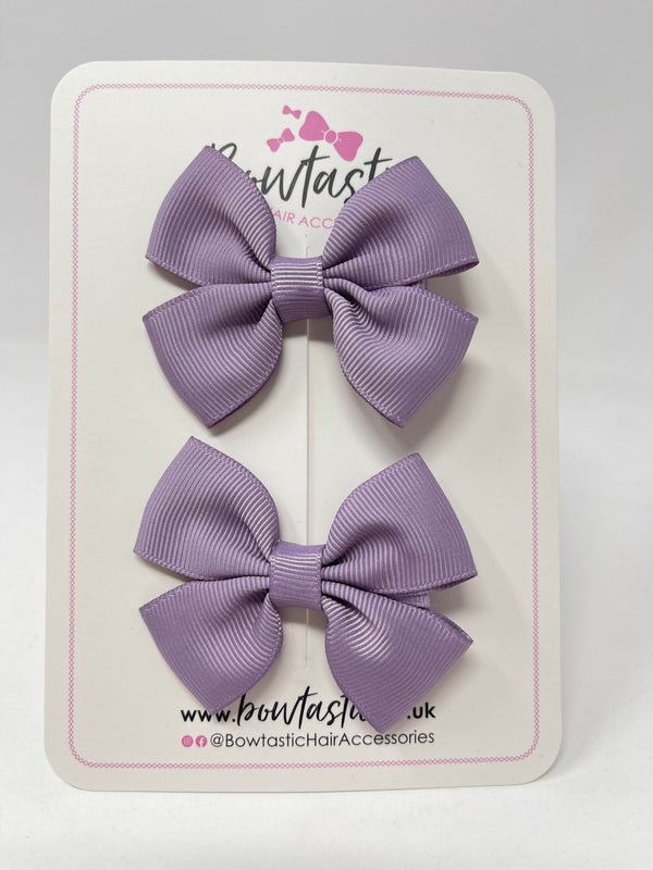 2.5 Inch Butterfly Bows - Thistle - 2 Pack