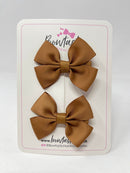 2.5 Inch Butterfly Bows - Chipmunk - 2 Pack
