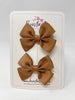 2.5 Inch Butterfly Bows - Chipmunk - 2 Pack