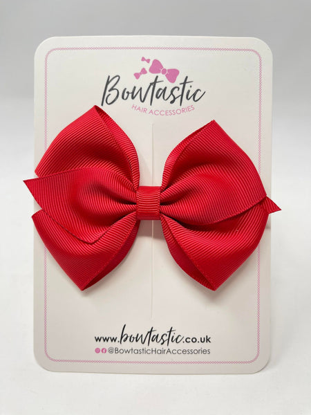 4 Inch Flat Bow - Style 2 - Red